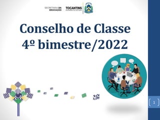 1
Conselho de Classe
4º bimestre/2022
 