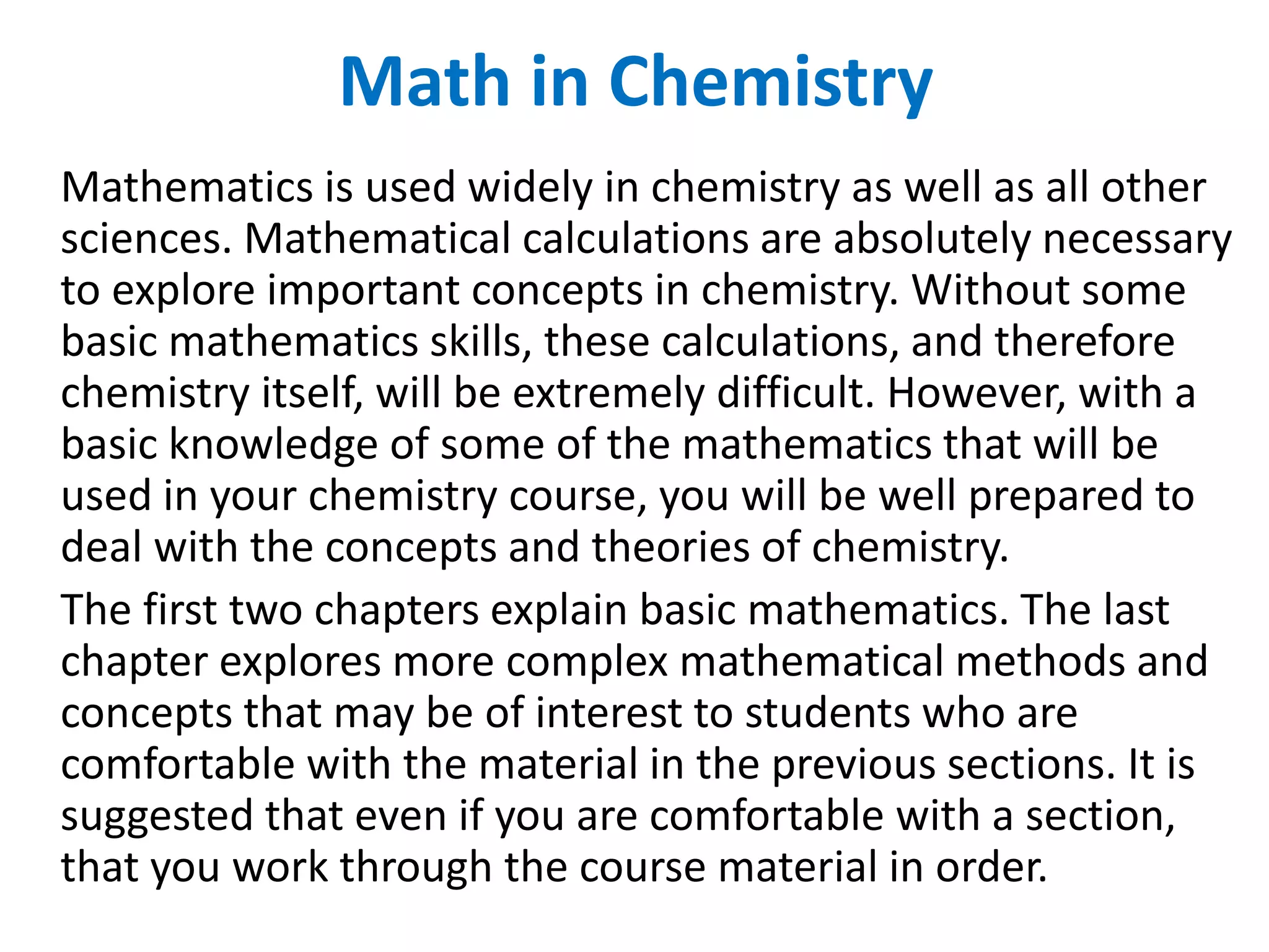 4b Math in Science - research on math in science | PPT