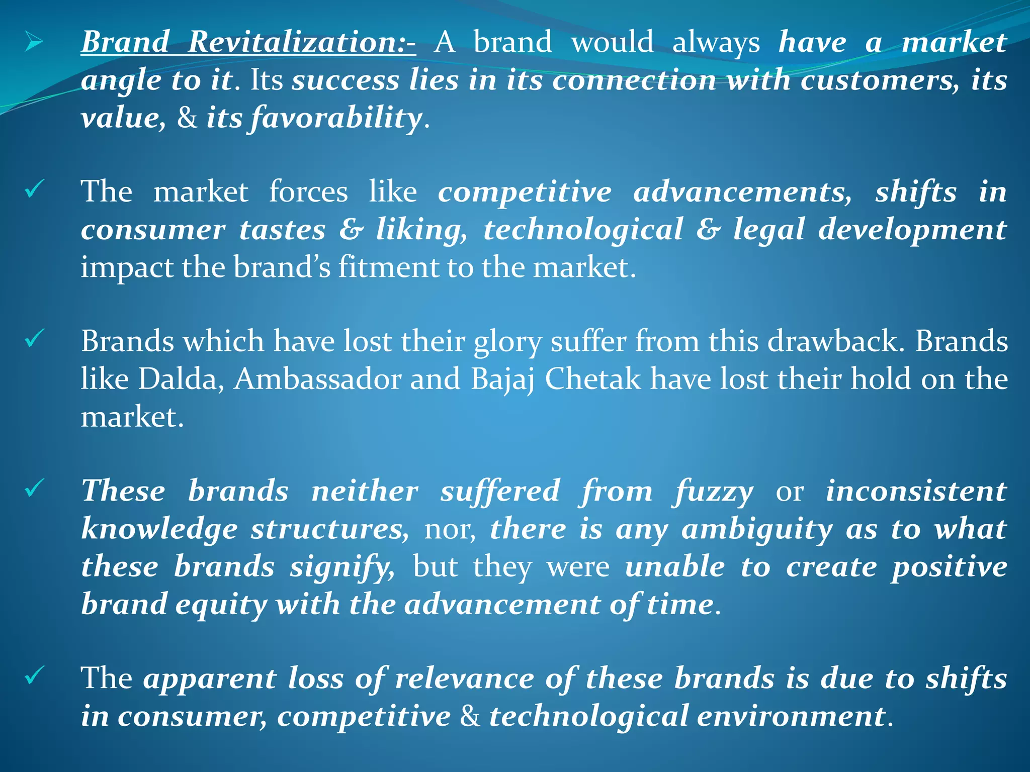 Brand Revitalization, Brand Enhancement & Brand Elimination | PPTX