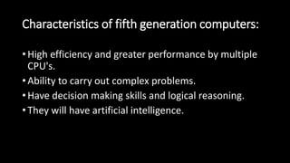 Fifth generation computers | PPT