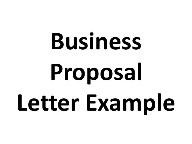 business proposal letter example sample business proposal letter