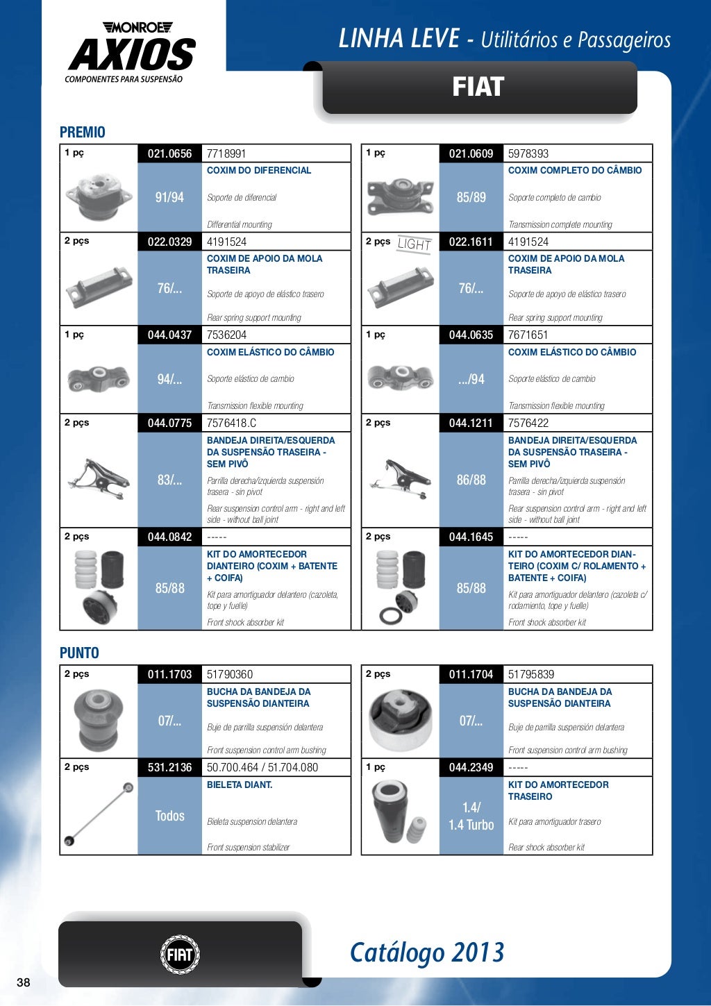 CATÁLOGO MONROE AXIOS LINHA SUSPENÇÃO