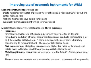 Economic Analysis for WRM | PPT