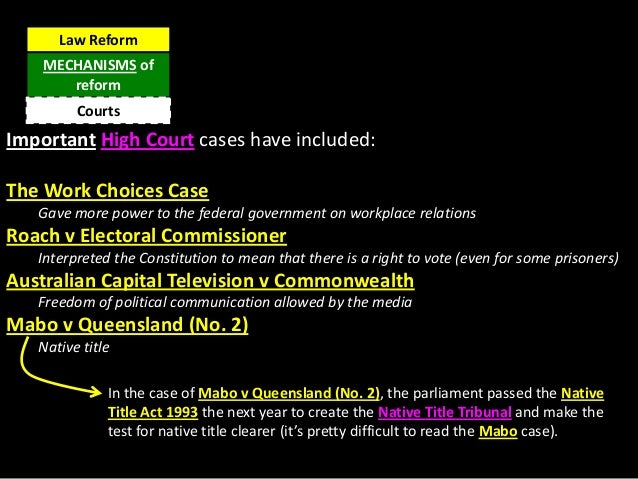 Law Reform Mechanisms