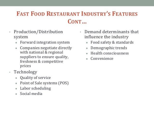 Bargaining Power Of Buyers In Fast Food Industry Bargaining Power Of Buyers In Fast Food Industry