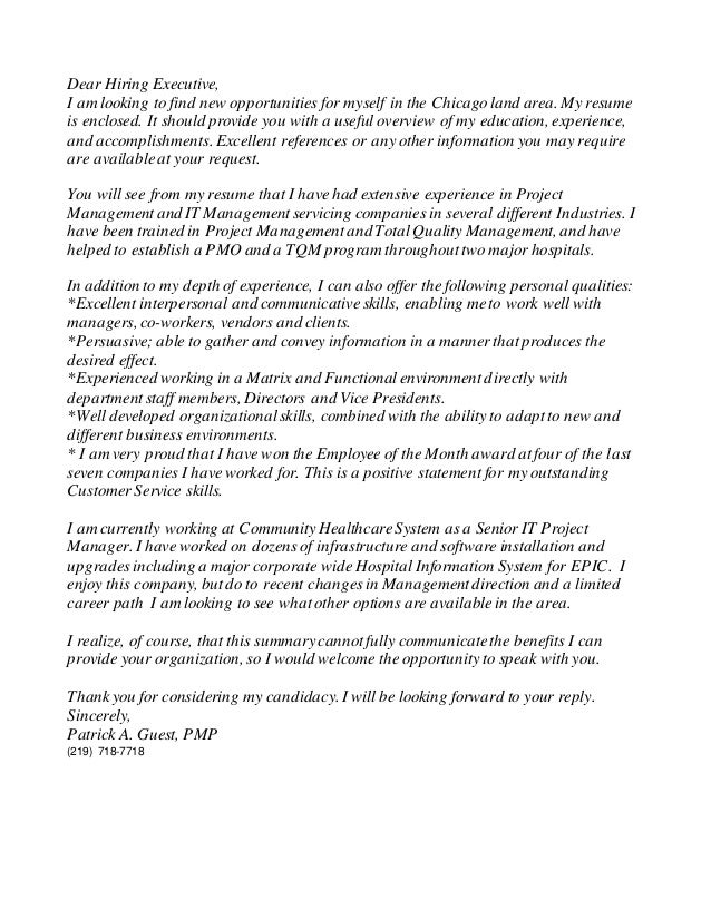 resume cover letter 2015