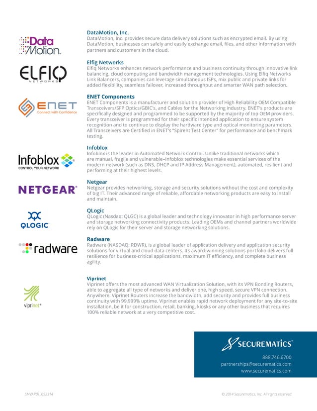securematics_vendor_line_card 2015