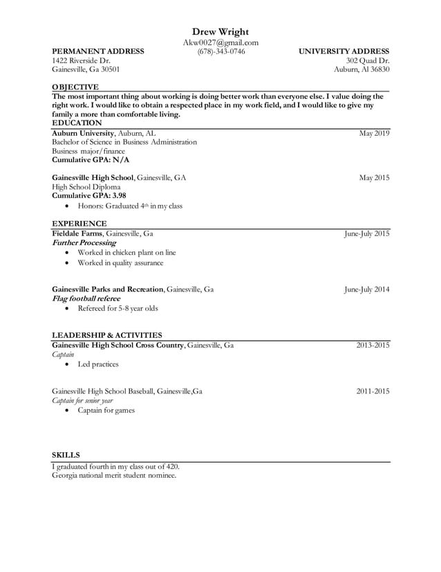 Drew Wright Resume PDF - Drew Wright Resume 1 638 