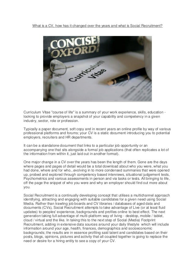 what is a cv document