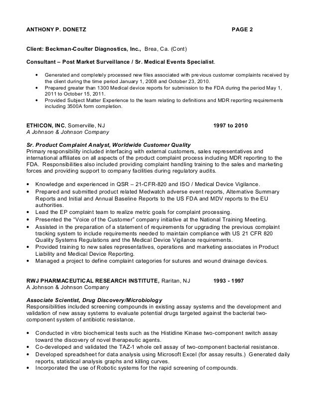 associate scientist resume