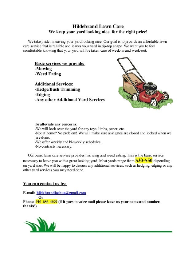 mowing flyers