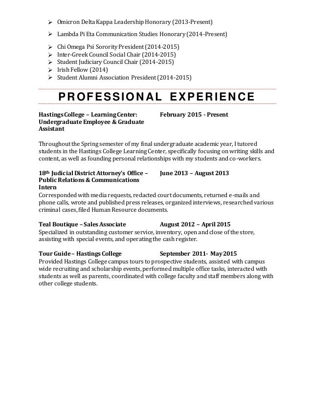 How To List Student Leadershi On A Resume How To List Student Leadershi On A Resume