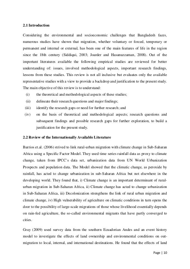 Literature review migration picture