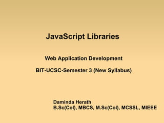 JavaScript Libraries | PPT