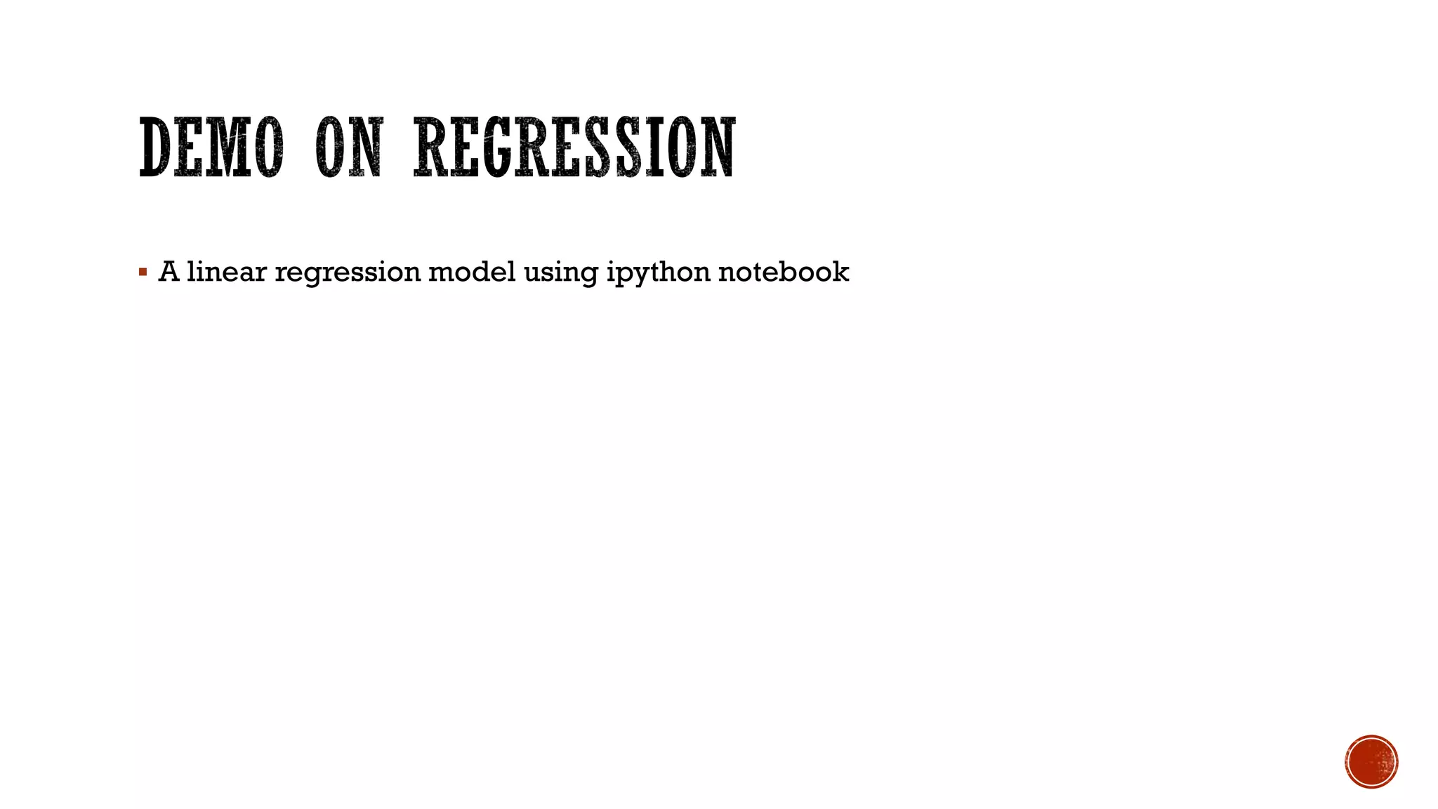  A linear regression model using ipython notebook
 