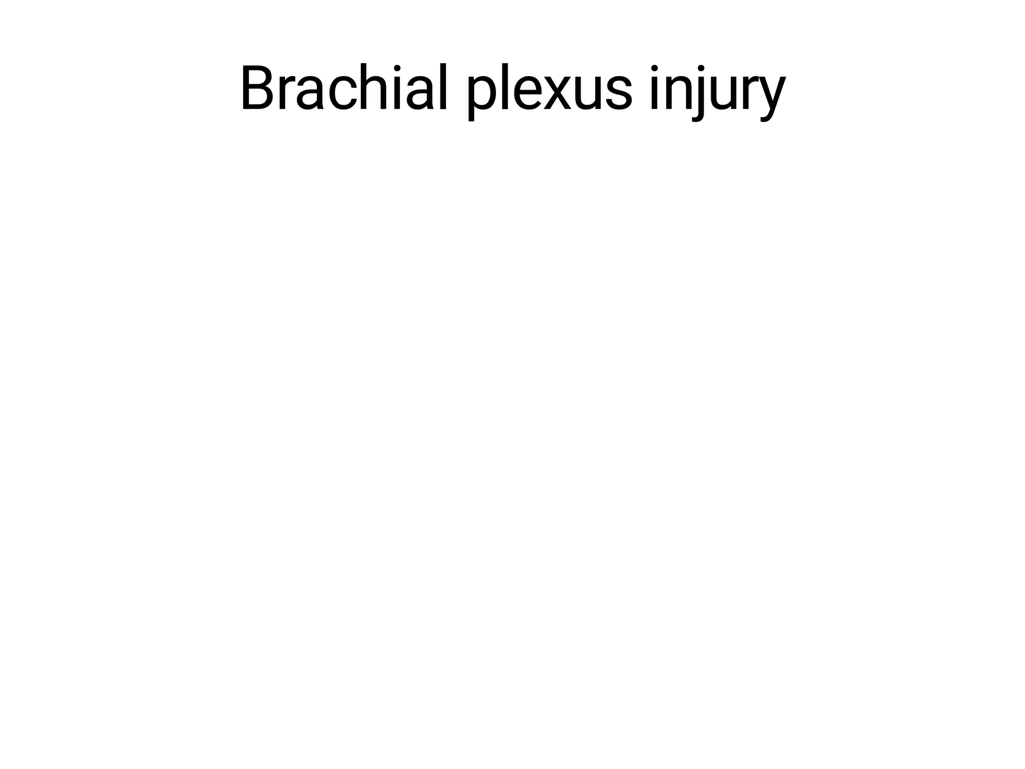 Brachial plexus injury
 