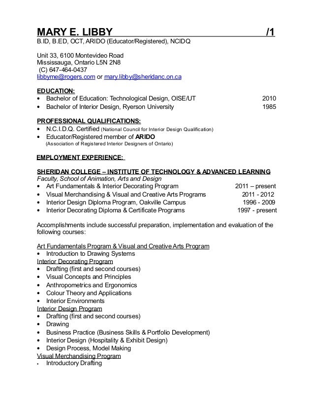 2015 ps resume mary e libby interior decorator resumes