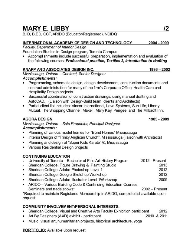 continuing education resumes