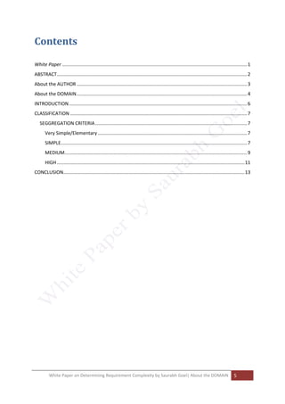 Determining Requirements Complexity - White Paper | PDF