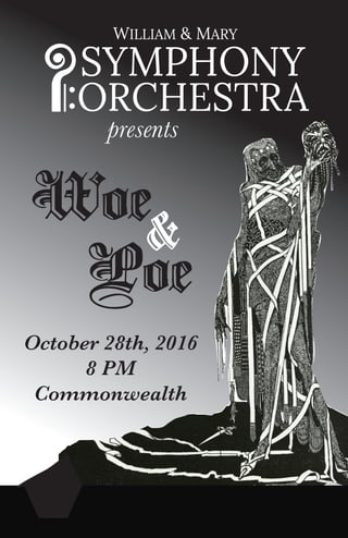 presents
October 28th, 2016
8 PM
Commonwealth
&
Poe
Woe
 