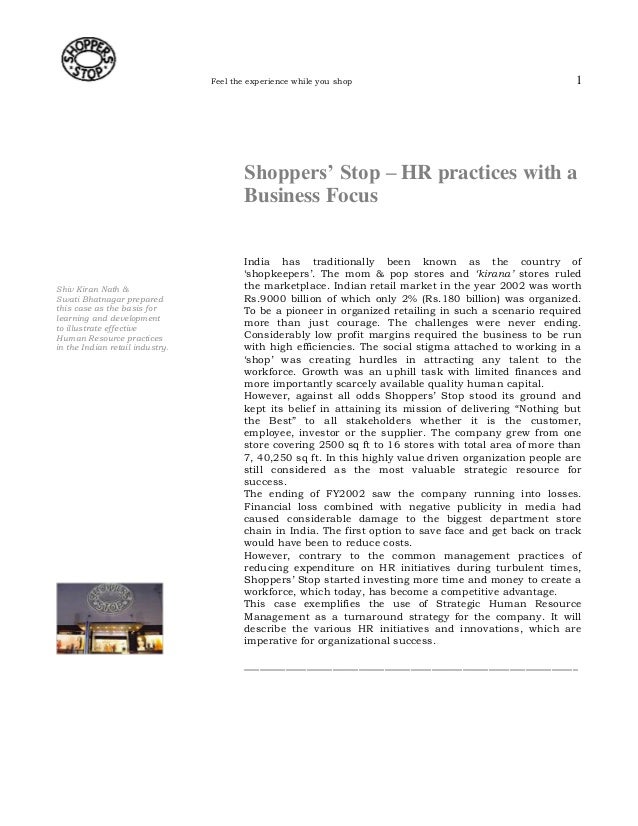 Case study hrm answers