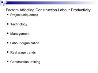 Construction Productivity | PPT