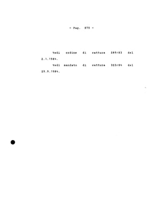 - Pago 570-
o:rdineVedi
2.1.1984.
Vedi mandato
29.9.1984.
di
di
cattu:ra
cattu:ra
289/83
323/84
del
del
 