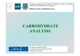 Carbohydrate Analysis simple starch and fiber | PDF