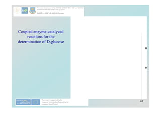 42
Coupled enzyme-catalyzed
reactions for the
determination of D-glucose
 