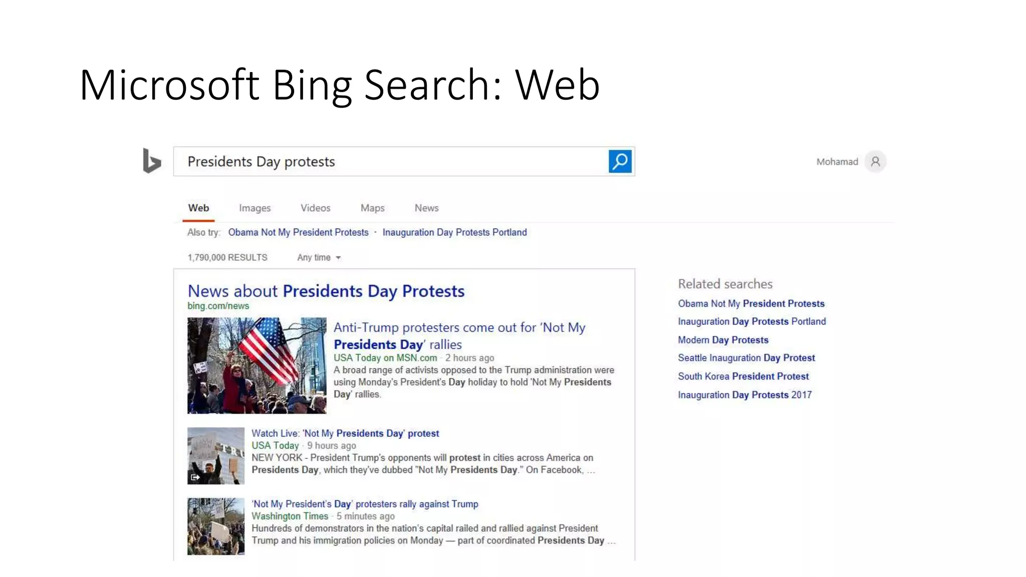 Microsoft Bing Search: Web
 