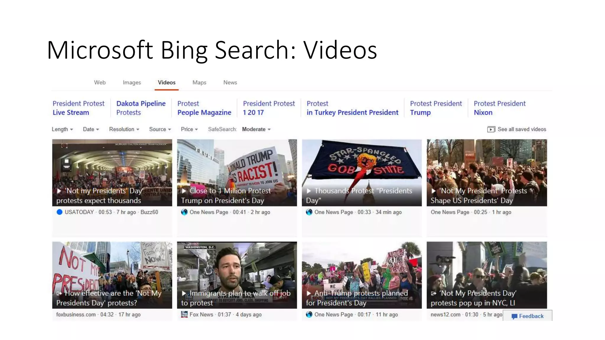 Microsoft Bing Search: Videos
 