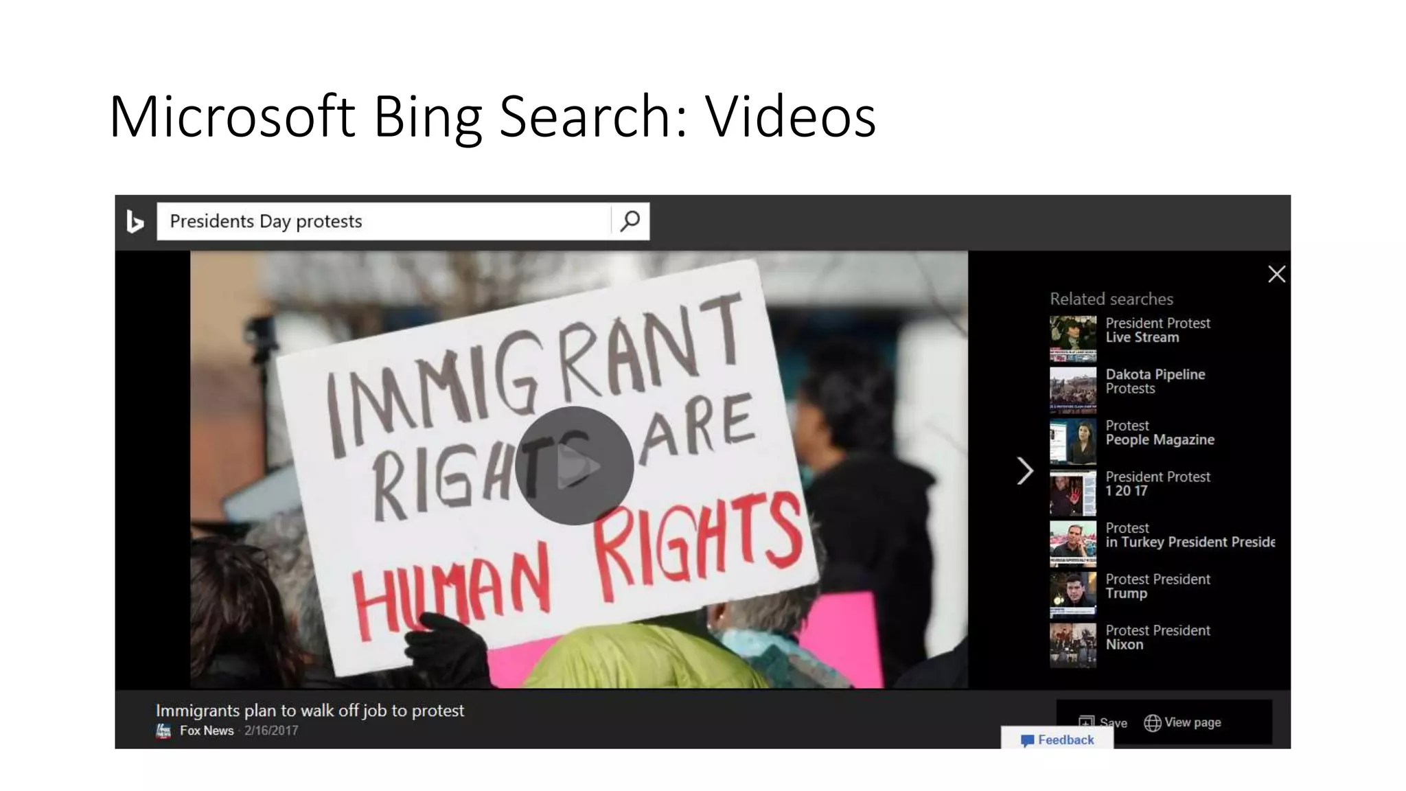 Microsoft Bing Search: Videos
 