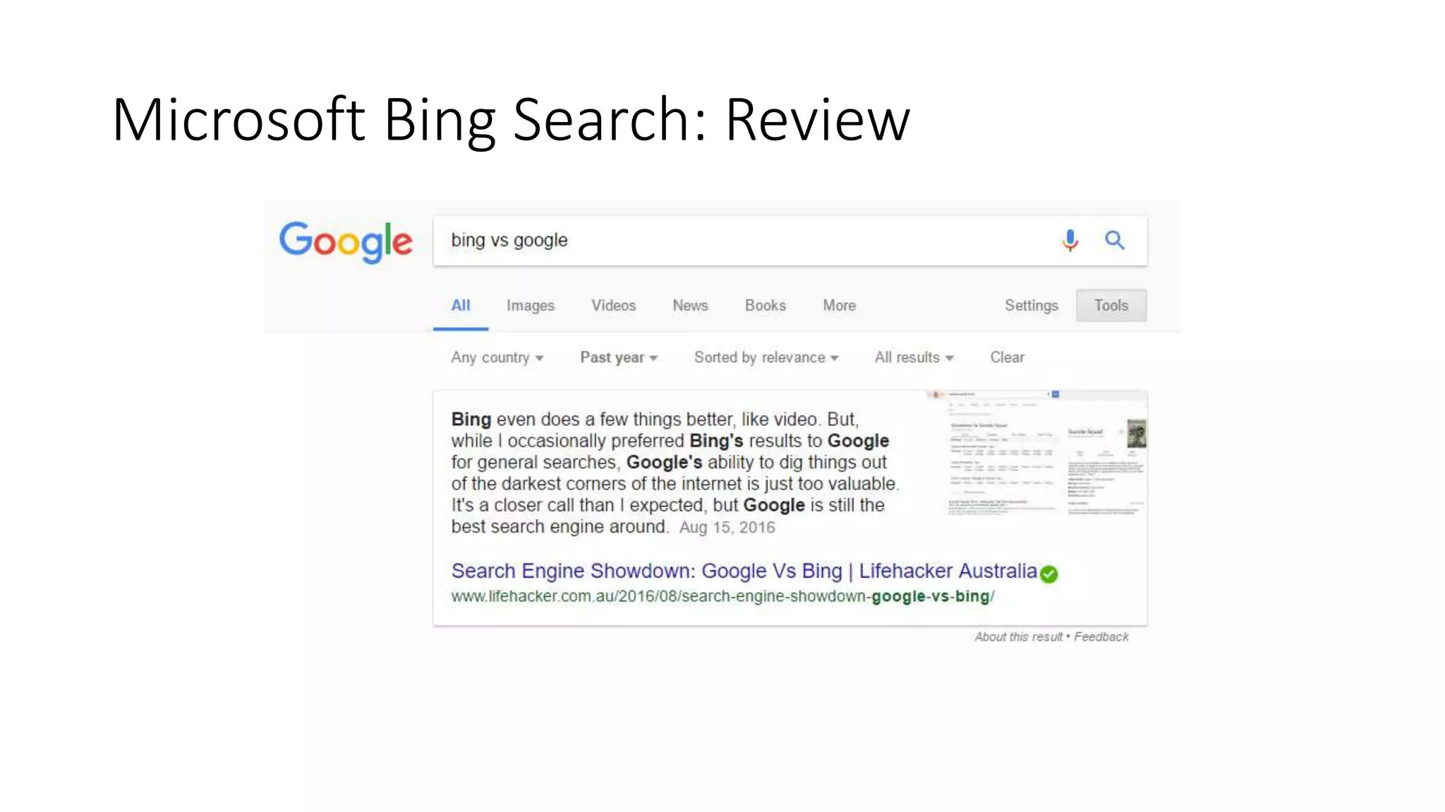 Microsoft Bing Search: Review
 