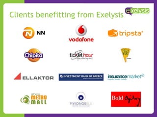 Clients benefitting from Exelysis
 