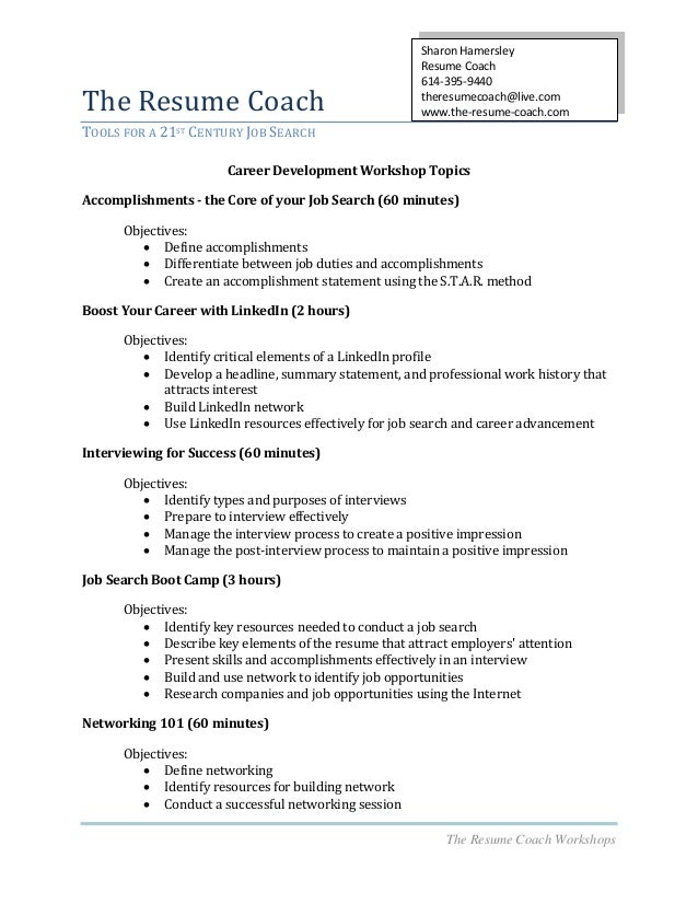 Resume Coach Workshops resume-coach-workshops