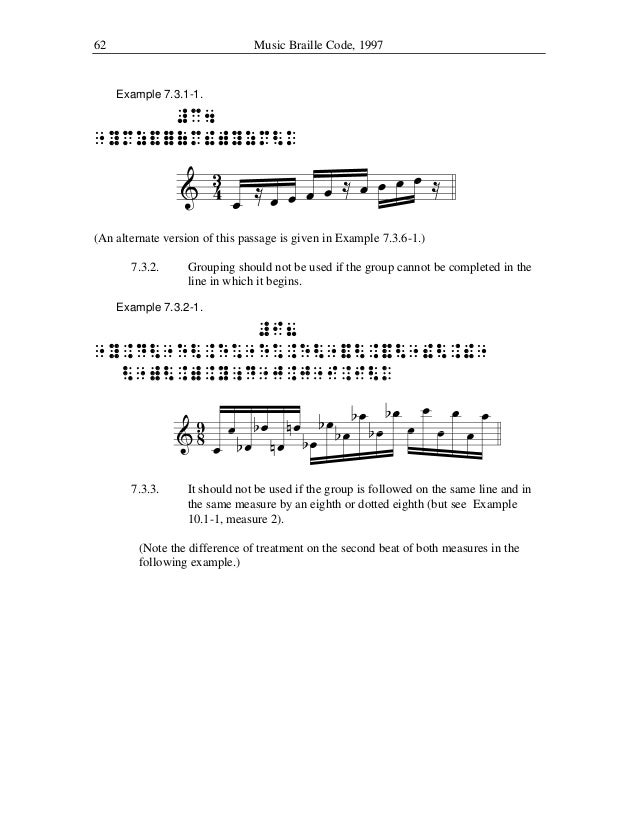 music braille code