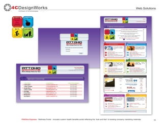 Web Solutions




PittOhio Express - Wellness Portal - Includes custom health benefits portal reflecting the “look and feel” of existing company marketing materials.    16
 