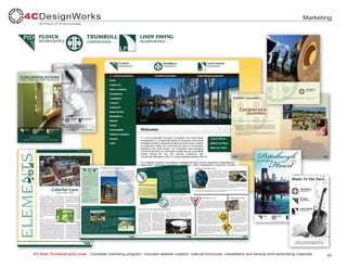 Marketing




PJ Dick, Trumbull and Lindy - Complete marketing program. Includes website creation, internal brochures, newsletters and several print advertising materials.   25
 