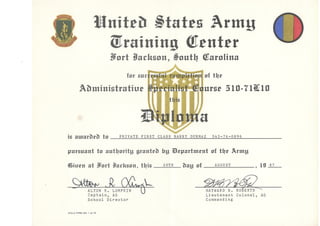 Admin. Spec. Certificate