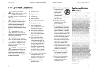 OverviewGetting
Started
Controlsand
Connections
Cascading
Units
Technical
Information
2
PreSonus™ FireStudio™ Mobile
3
Owner’s ManualSafety Stuff Safety Stuff and Warranty
Safe Operation Guidelines
OverviewGetting
Started
Controlsand
Connections
Cascading
Units
Technical
Information
The exclamation point within an
equilateral triangle is intended to alert the
user to the presence of important
operating and maintenance (servicing) instructions
in this manual.
The lightning flash with arrowhead
symbol within an equilateral triangle is
intended to alert the user to the presence of
uninsulated“dangerous”voltage within the
product’s enclosure that may be of sufficient
magnitude to constitute a risk of electric shock to
humans.
CAUTION:TO REDUCETHE RISK OF
ELECTRIC SHOCK, DO NOT REMOVETHE
COVER. NO USER-SERVICEABLE PARTS INSIDE. REFER
SERVICINGTO QUALIFIED PERSONNEL.
CAUTION:To reduce the risk of electric
shock, do not expose this appliance to rain
and moisture.The apparatus shall not be
exposed to dripping or splashing liquids and no
object filled with liquids, such as vases, shall be
placed on the apparatus.
CAUTION:These service instructions are for
use by qualified service personnel only.To
reduce the risk of electric shock, do not perform
any servicing other than that contained in the
operation instructions. Repairs must be performed
by qualified service personnel.
1. Read these instructions.
2. Keep these instructions.
3. Heed all warnings.
4. Follow all instructions.
5. Do not use this apparatus near water.
6. Clean only with dry a cloth.
7. Do not block any ventilation
openings. Install in accordance with
the manufacturer’s instructions.
8. Do not install near any heat sources,
such as radiators, heat registers,
stoves, or other apparatus (including
amplifiers) that produce heat.
9. Do not defeat the safety purpose of
the polarized or grounding-type plug.
A polarized plug has two blades, with
one wider than the other. A grounding-
type plug has two blades and a third
grounding prong.The wide blade and
the third prong are provided for your
safety. If the provided plug does not fit
into your outlet, consult an electrician
for replacement of the obsolete outlet.
10. Protect the power cord from being walked
on or pinched, particularly at plugs,
convenience receptacles, and the point
where they exit from the apparatus.
11. Use only attachments/accessories
specified by PreSonus.
12. Use only with the cart, stand, tripod, bracket,
or table specified by the
manufacturer or sold
with this apparatus.
When a cart is used, use
caution when moving
the cart/apparatus combination to avoid
injury from tip-over.
13. Unplug this apparatus during
lightning storms or when unused
for long periods of time.
14. Servicing is required when the apparatus
has been damaged in any way, such as if
a power-supply cord or plug is damaged;
or liquid has been spilled, or objects have
fallen, into the apparatus; or if the apparatus
has been exposed to rain or moisture, does
not operate normally, or has been dropped.
All PreSonus products in the USA should
be serviced at the PreSonus factory in
Baton Rouge, Louisiana. If your StudioLive
requires a repair, contact techsupport@
presonus.com to arrange for a return-
authorization number. Customers outside
the USA should contact their local distributor.
Your distributor’s contact information
is available at www.presonus.com.
15. The apparatus shall be connected to a
Mains power outlet with a protective
grounding/earthing connection.
16. Where the Mains plug or an appliance
coupler is used as the disconnect
device, the disconnect device shall
remain readily operable.
PreSonus Limited
Warranty
PreSonus Audio Electronics, Inc., warrants this product
to be free of defects in material and workmanship for
a period of one year from the date of original retail
purchase. This warranty is enforceable only by the
original retail purchaser. To be protected by this warranty,
the purchaser must complete and return the enclosed
warranty card within 14 days of purchase. During the
warranty period PreSonus shall, at its sole and absolute
option, repair or replace, free of charge, any product that
proves to be defective on inspection by PreSonus or its
authorized service representative. To obtain warranty
service, the purchaser must first call or write PreSonus
at the address and telephone number printed below to
obtain a Return Authorization Number and instructions
of where to return the unit for service. All inquiries
must be accompanied by a description of the problem.
All authorized returns must be sent to the PreSonus
repair facility postage prepaid, insured, and properly
packaged. PreSonus reserves the right to update any
unit returned for repair. PreSonus reserves the right to
change or improve the design of the product at any
time without prior notice. This warranty does not cover
claims for damage due to abuse, neglect, alteration,
or attempted repair by unauthorized personnel and is
limited to failures arising during normal use that are due
to defects in material or workmanship in the product.
Any implied warranties, including implied warranties of
merchantability and fitness for a particular purpose, are
limited in duration to the length of this limited warranty.
Some states do not allow limitations on how long an
implied warranty lasts, so the above limitation may not
apply to you. In no event will PreSonus be liable for
incidental, consequential, or other damages resulting
from the breach of any express or implied warranty,
including, among other things, damage to property,
damage based on inconvenience or on loss of use of the
product, and, to the extent permitted by law, damages for
personal injury. Some states do not allow the exclusion
of limitation of incidental or consequential damages, so
the above limitation or exclusion may not apply to you.
This warranty gives you specific legal rights, and you may
also have other rights, which vary from state to state. This
warranty only applies to products sold and used in the
United States of America. For warranty information in
all other countries please refer to your local distributor.
PreSonus Audio Electronics, Inc.
7257 Florida Blvd.
Baton Rouge, LA 70806
www.presonus.com
 