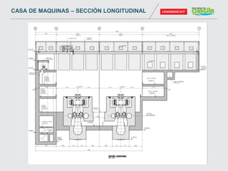 CASA DE MAQUINAS – SECCIÓN LONGITUDINAL
 