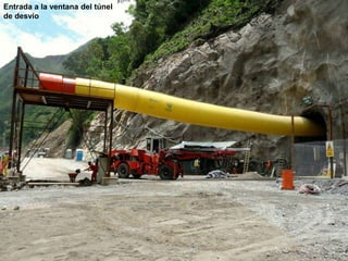Entrada a la ventana del túnel
de desvío
 