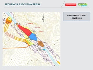 FIN RELLENO ETAPA 01
JUNIO 2013
SECUENCIA EJECUTIVA PRESA
 