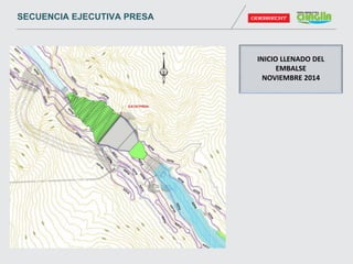 INICIO LLENADO DEL
EMBALSE
NOVIEMBRE 2014
SECUENCIA EJECUTIVA PRESA
 