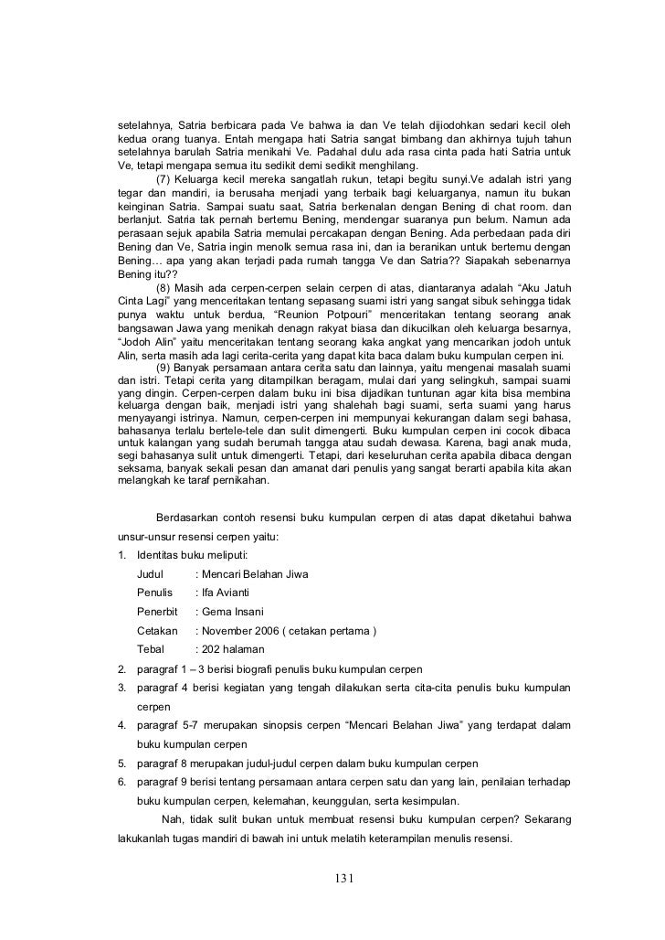 4 cerpen dan resensi