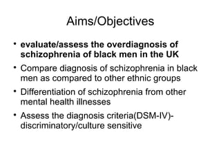 black men and schizophrenia_assessing the stereotypes | PPT