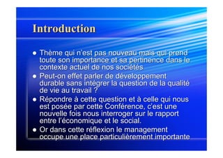 Quel management pour répondre aux évolutions du travail ? - Chanlat (Jean-François)