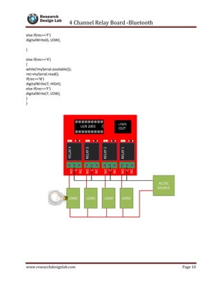 4 Channel Relay Board 5V-Bluetooth Compatible for Arduino | PDF
