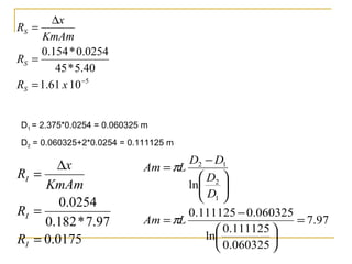 D 1  = 2.375*0.0254 = 0.060325 m  D 2  = 0.060325+2*0.0254 = 0.111125 m 
