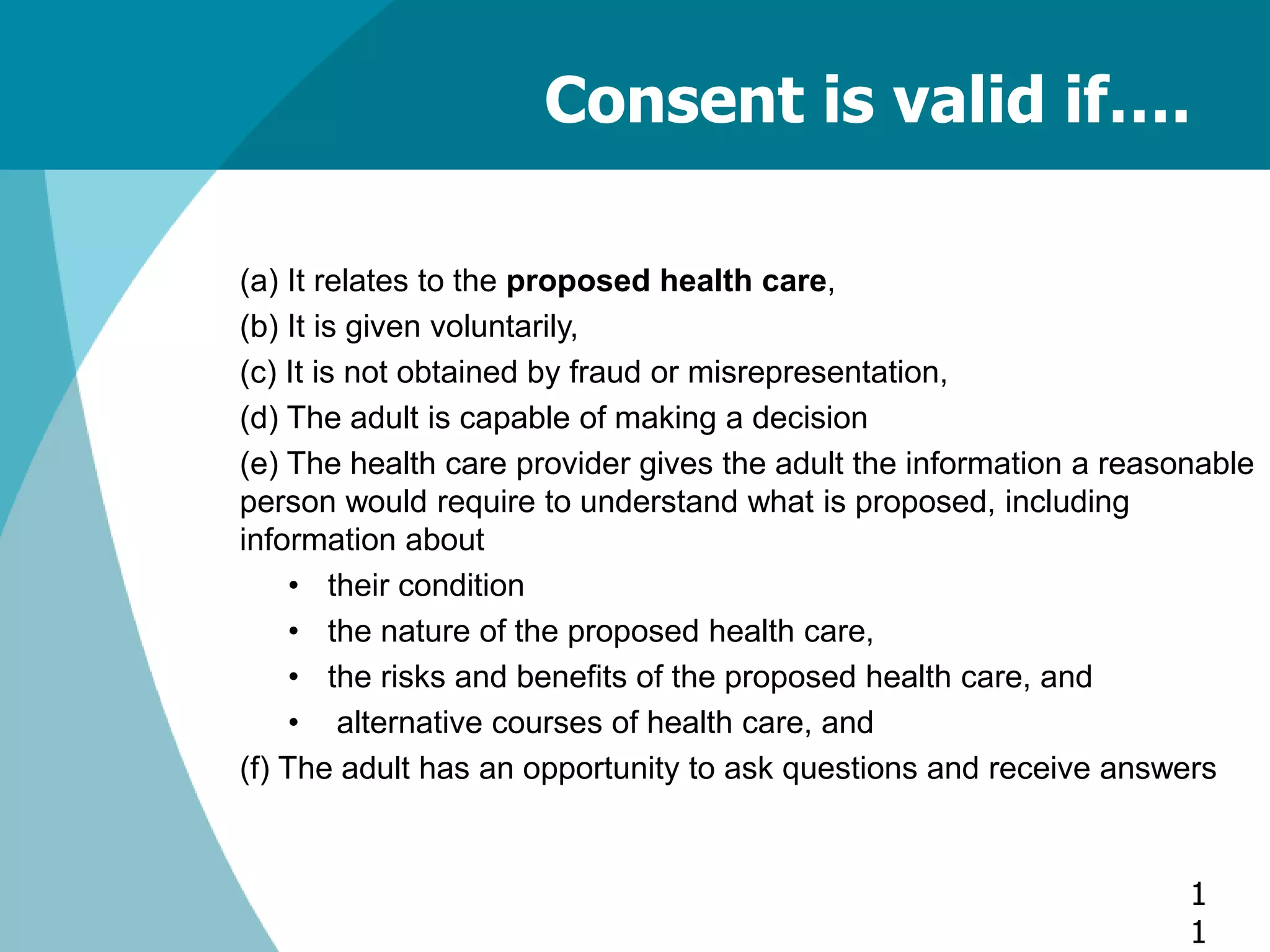 Health Care Consent, Aging and Dementia: Mapping Law and Practice in BC ...